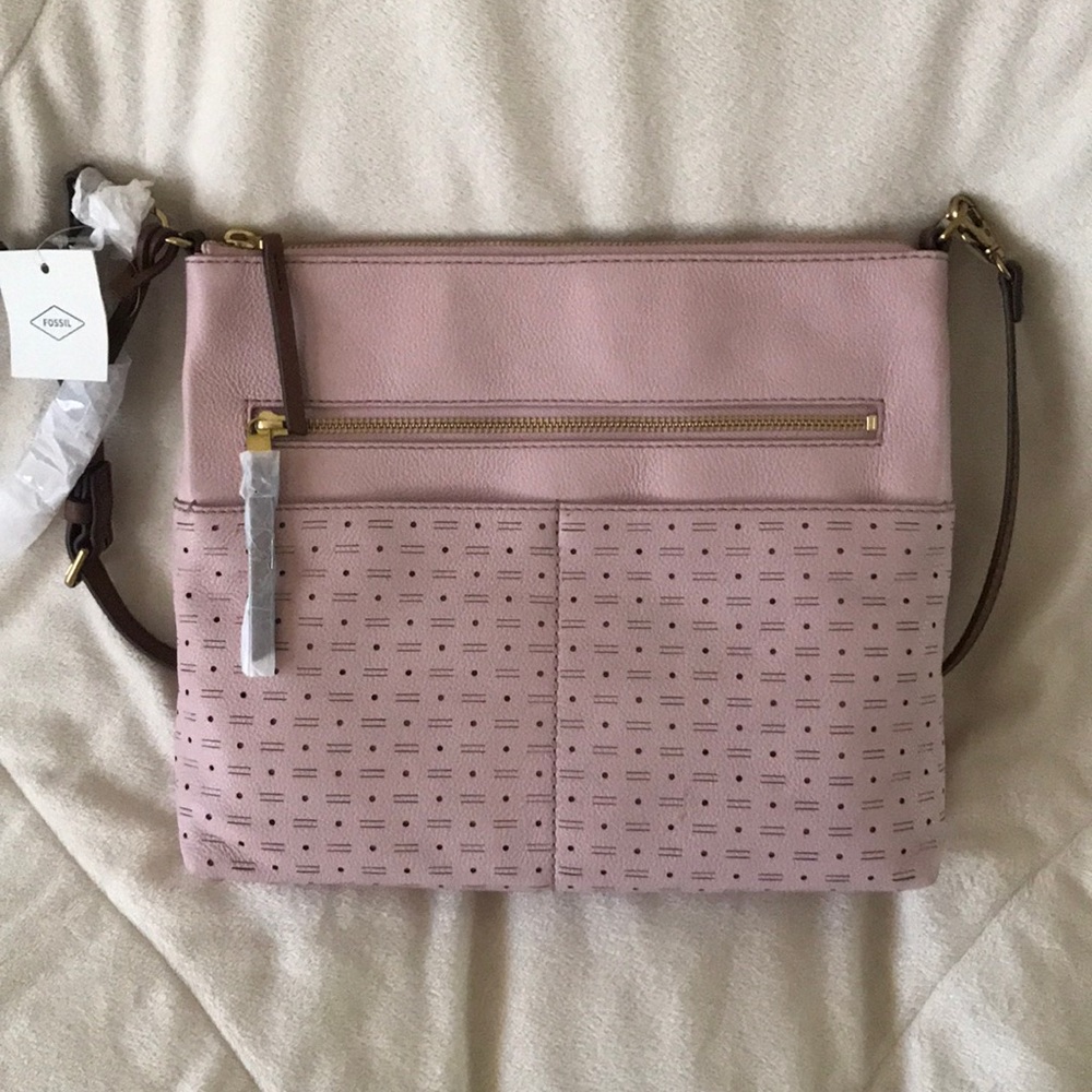 Fossil Fiona Large Leather Crossbody NWT